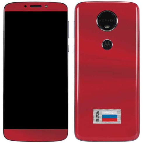 Russia Soccer Flag Moto E5 Plus Skin